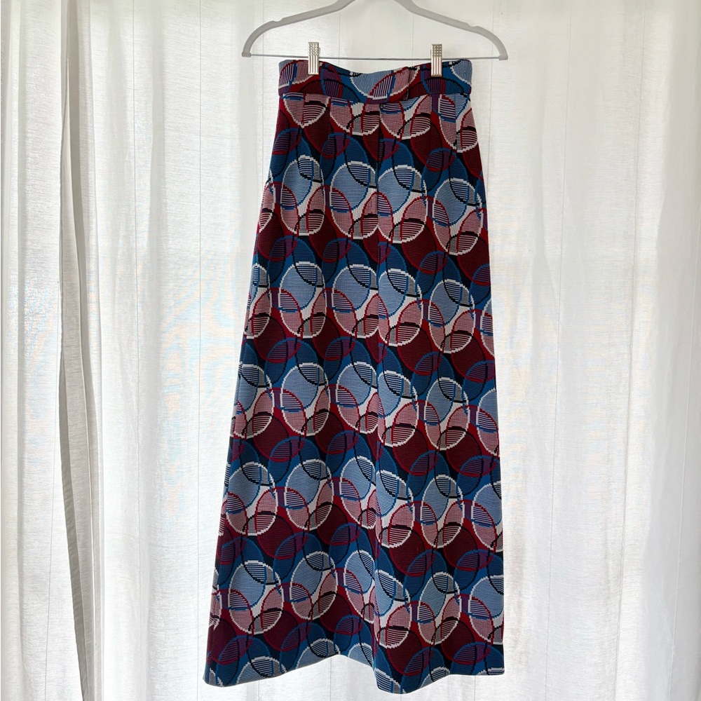 Groovy Vintage 70’s Handmade Knit Maxi Skirt